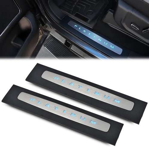 Fit For 17-22 Ford F250 F350 Super Duty Platinum LED Illuminated Door Sill Cover - Picture 11 of 12
