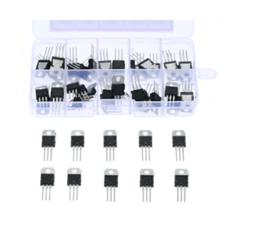 50pcs/set 10 Types L78 Series Mosfet Transistors Assortment Kit Diode N8F0