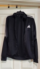 adidas Primegreen Essentials Warm-Up Slim 3-Stripes Track Jacket Women's Sz M 