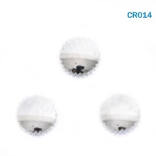 Three pieces swiss watch crown silver with Push button #CR014#