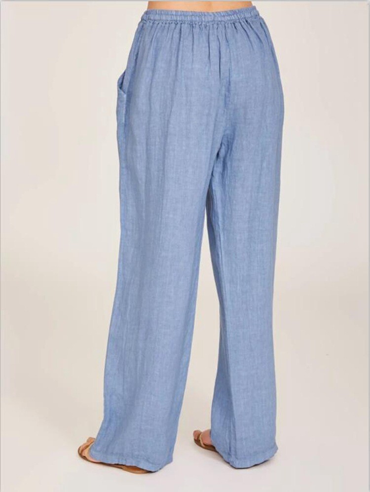 Women Yoga Pants Women's Casual Cotton And Linen Loose Yoga Pants USA-image