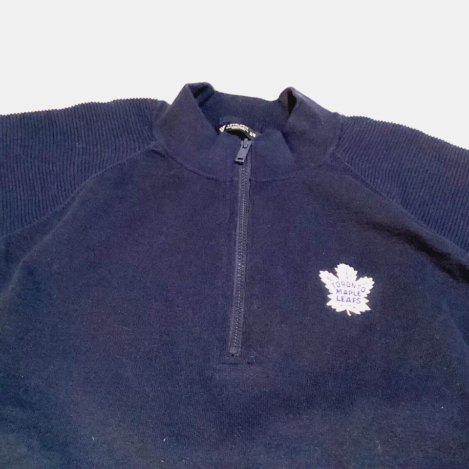Suéter Levelwear Toronto Maple Leafs Para Hombre XL 1/4 Cremallera Pullover NHL Hockey *USADO EN EXCELENTE ESTADO Foto 2 de 4