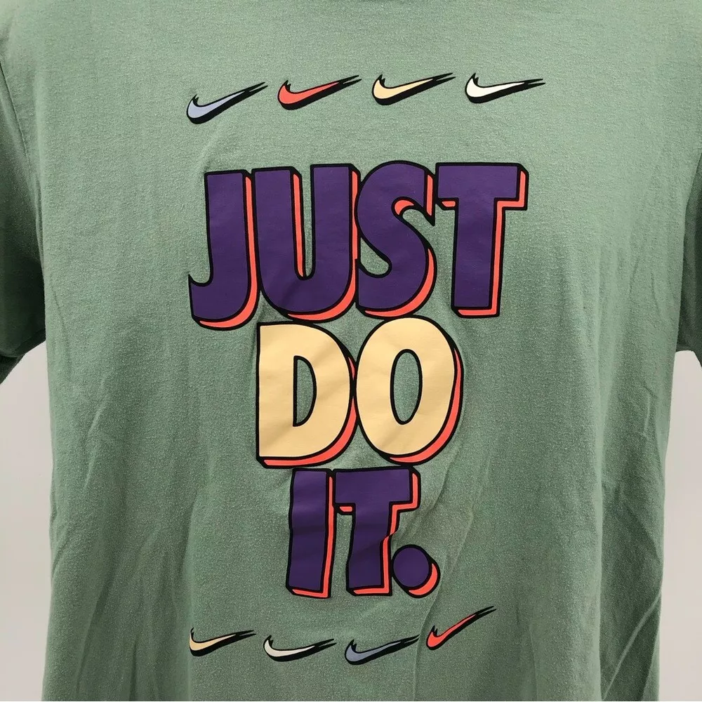 Green and sales purple graphic tee