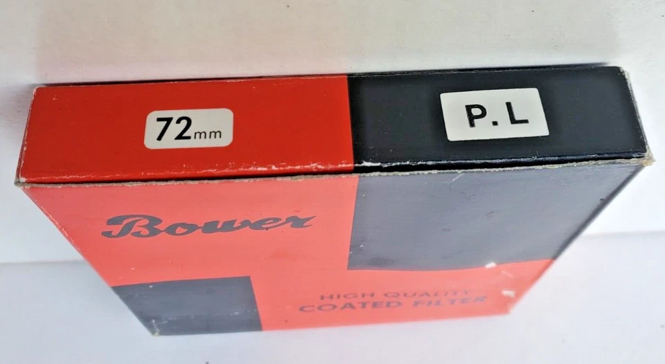 Bower 72mm P.L polarizing filter in original case box & info sheet, no scratches - Image 4 of 4