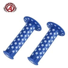 ALTALINE Blue and White Star Rubber Handlebar Grips Mountain  BMX Bike Bicycle