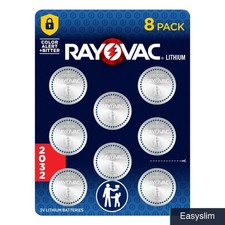CR2032 3V Lithium Coin Cell Batteries 8 Pack Remote Controls Key Fobs