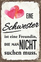Holzschild 30X20 Cm Schwester Ist Eine Freundin Herz Deko Geschenk Holz Schild