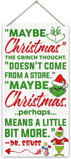 Christmas Decor Sign, Christmas Hanging Wooden Signs, Winter Decorative Wall