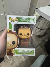 COGSWORTH Beauty and the Beast Disney Funko Pop #91 DAMAGED BOX CHECK PHOTO RARE