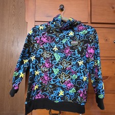 Disney Lilo  Stitch Hoodie Kids Black Size 13 XL Puffy Print Design
