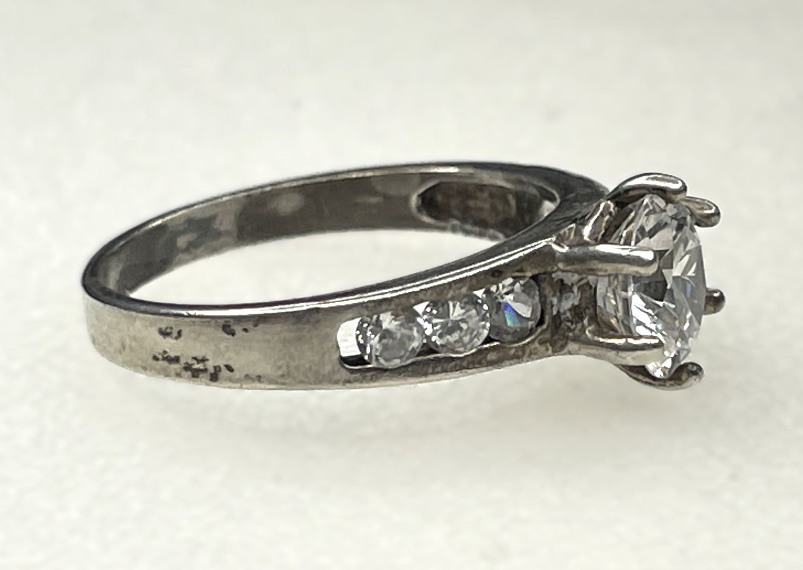 Sterling Silver Ring Solitaire Center Stone  and … - image 4