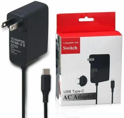 AC Adapter Power Supply for Nintendo Switch Wall & Travel Charger Plug Cord