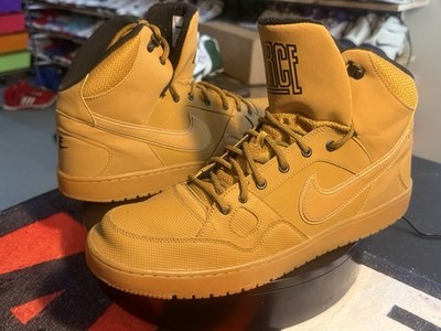 NIKE SON OF FORCE MID WINTER WHEAT GOLD MEN S SIZE 15 HIGH TOP SNEAKERS RARE