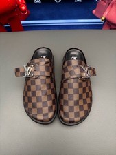 Louis Vuitton Easy Mule Clogs LV Monogram Ebene Brown Canvas