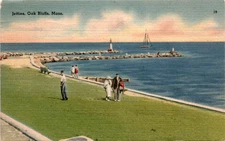 Jetties, Oak Bluffs, Mass, TICHNOR BROS. INC., B Postcard