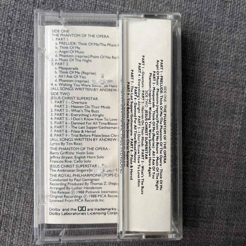 Royal Philharmonic Pops Orchestra Plays Andrew Lloyd Webber CASSETTE Tape - Image 4 of 4