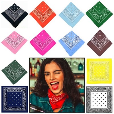 100% Baumwolle Bandana Kopftuch Paisley Halstuch Unisex Biker Stirnband 1/5/10 Stck.
