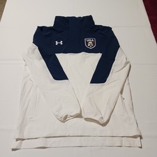 Under Armour Heat Gear Windbreaker Pullover Mens Button Zip Hooded USA Size M