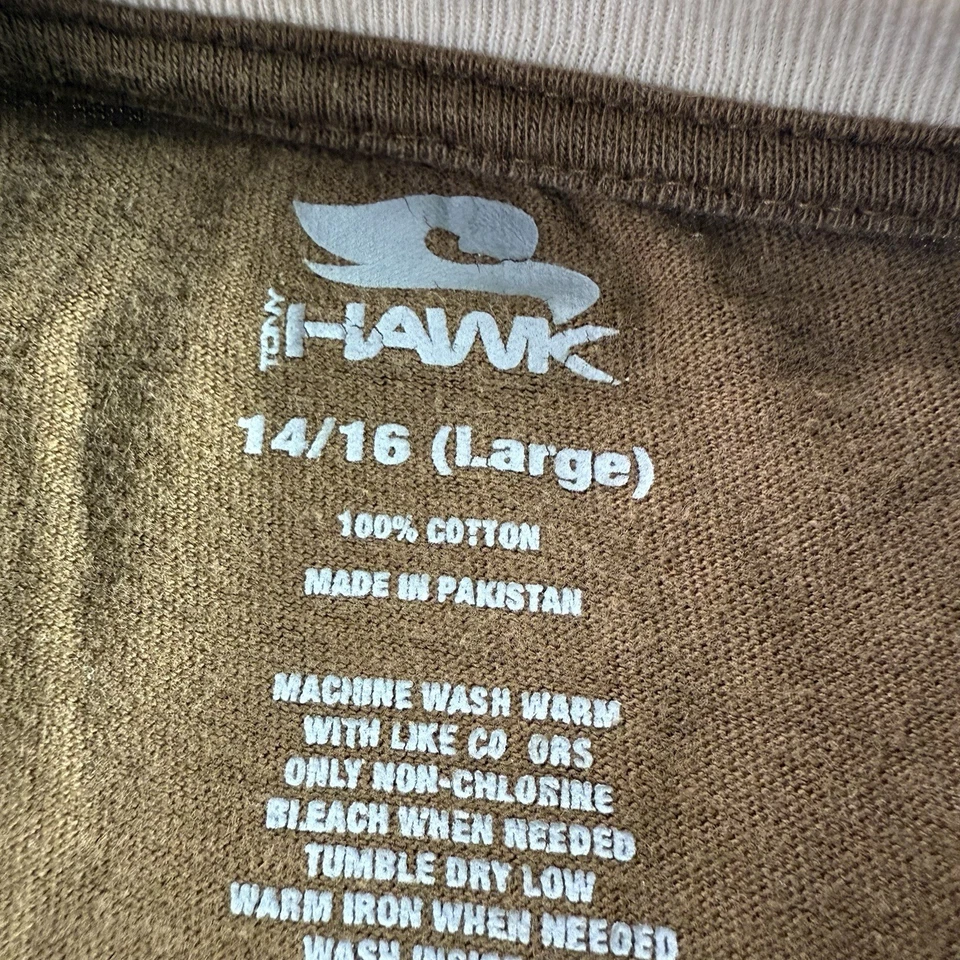 Camisa Pullover Térmica De Colección Tony Hawk Juvenil L 14-16 Marrón Patinador Manga Larga Foto 3 de 4