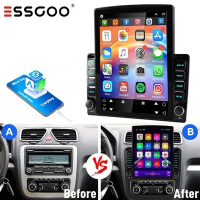 9.7'' Wireless Carplay Radio GPS Navi Car Double 2 Din HD Stereo Player Wifi Kit