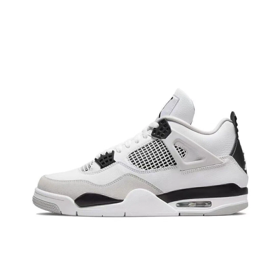 🎁Gift Air Jordan Retro 4 Mid Military Black White Size UK 3-10 xmas Hot🎁 - Image 4 of 4