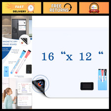 Magnetic Whiteboard for Refrigerator 2 Pack, 16x12 Inch Fridge Dry Erase Board w
