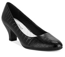 Easy Street Fabulous Pumps Black Croco 8M