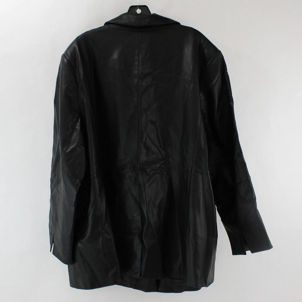 Dennis Basso Regular Luxe Kunstlederjacke Schwarz 3X Plus Longarm - Bild 2 von 4