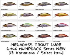 MEGABASS Freshwater Trout Lure "GH46 HUMPBACK" Series NEW Japan (Choose Item)