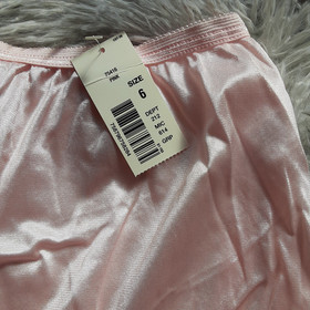 Shiny Nylon Cotillion Granny Panties Size 6 Light Pink NWT Cotton Gusset