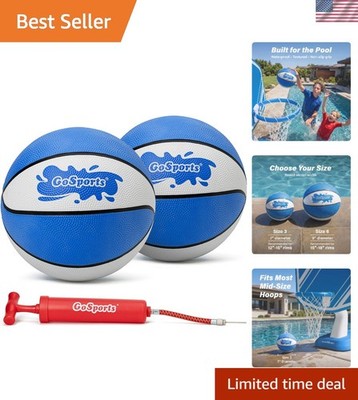 Gosports 2 Pack Water Basketballs - Size 3 for Effortless Pool Play