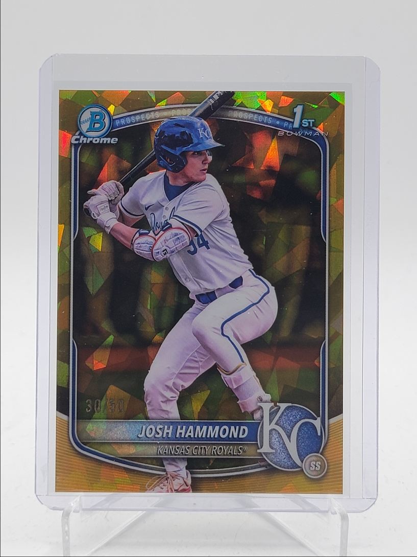 JOSH HAMMOND 2025 BOWMAN CHROME DRAFT 1ST SAPPHIRE GOLD B /50 Q3967
