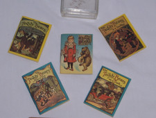 Vintage Set Of 5 The Teddy Bear Story Books Mini H-2  X L - 1.75  In Case