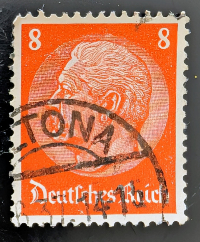 STAMP - GERMANY - DEUTSCHES REICH - 8 PFENNIG - HINDENBURG -  (6)