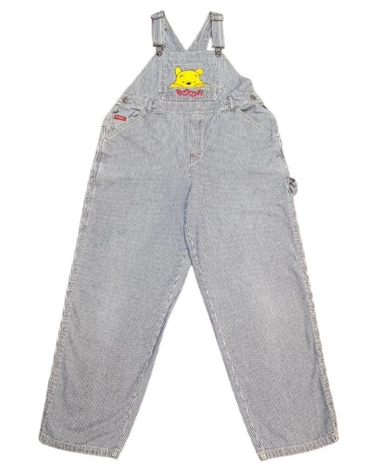 Vintage Disney Winnie The Pooh Girls Overalls P❤️❤️H Hearts SZ 16 Embroidered - Image 2 of 4