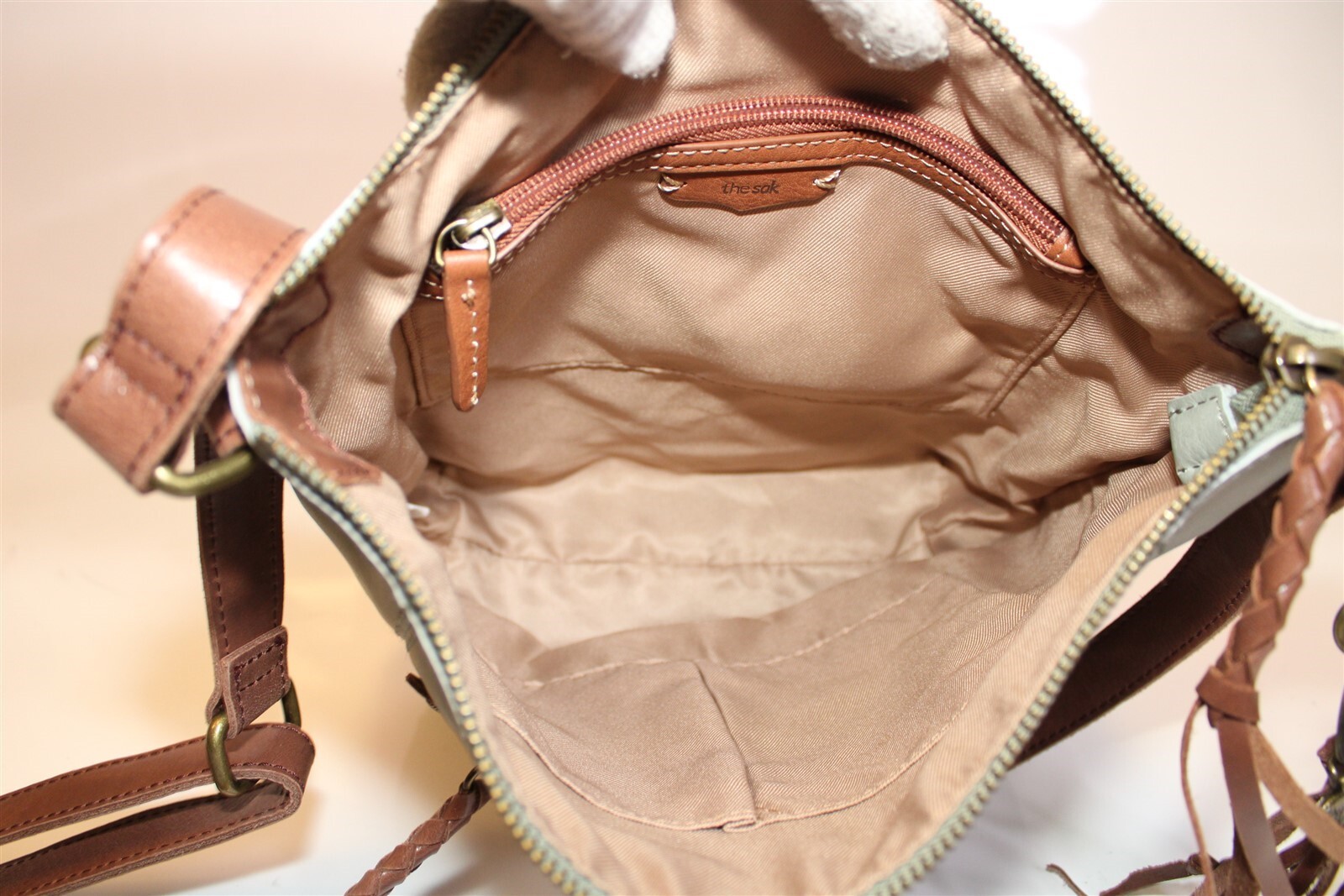 The Sak Ashland Leather Crossbody NWD Meadow Green Small Shoulder Purse