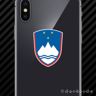 (2x) SLovene Coat of Arms Cell Phone Sticker Mobile SLovenia flag SVN SI