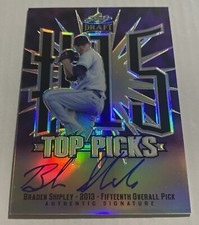 Braden Shipley 2013 Leaf Metal Draft Top Picks Purple Prismatic /25 #TP-BS1 Auto