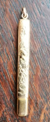 Seltener Anhänger Minenhalter JUGENDSTIL FIX Frau mit Iris signiert E. DROPSY