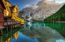 Landscape nature photography lake morning sunlight Custom Gaming Mat Desk