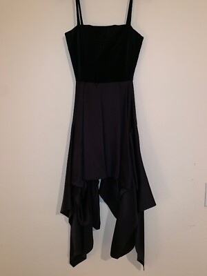 Moschino Dress Cheap & Chic Black Spaghetti Strap Fit Flare Cocktail Dress Sz 4