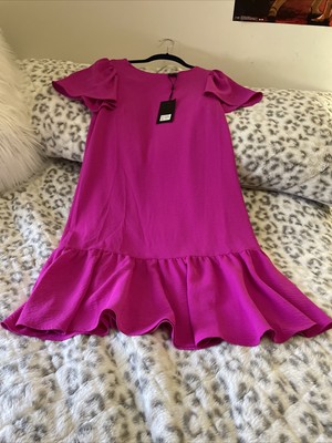 DKNY Women's raspberry pink midi dress 