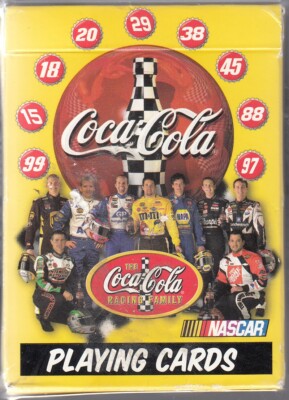 COCA-COLA NASCAR U S PLAYING CARDS(9 MEMBERS ARE FEATURED)
