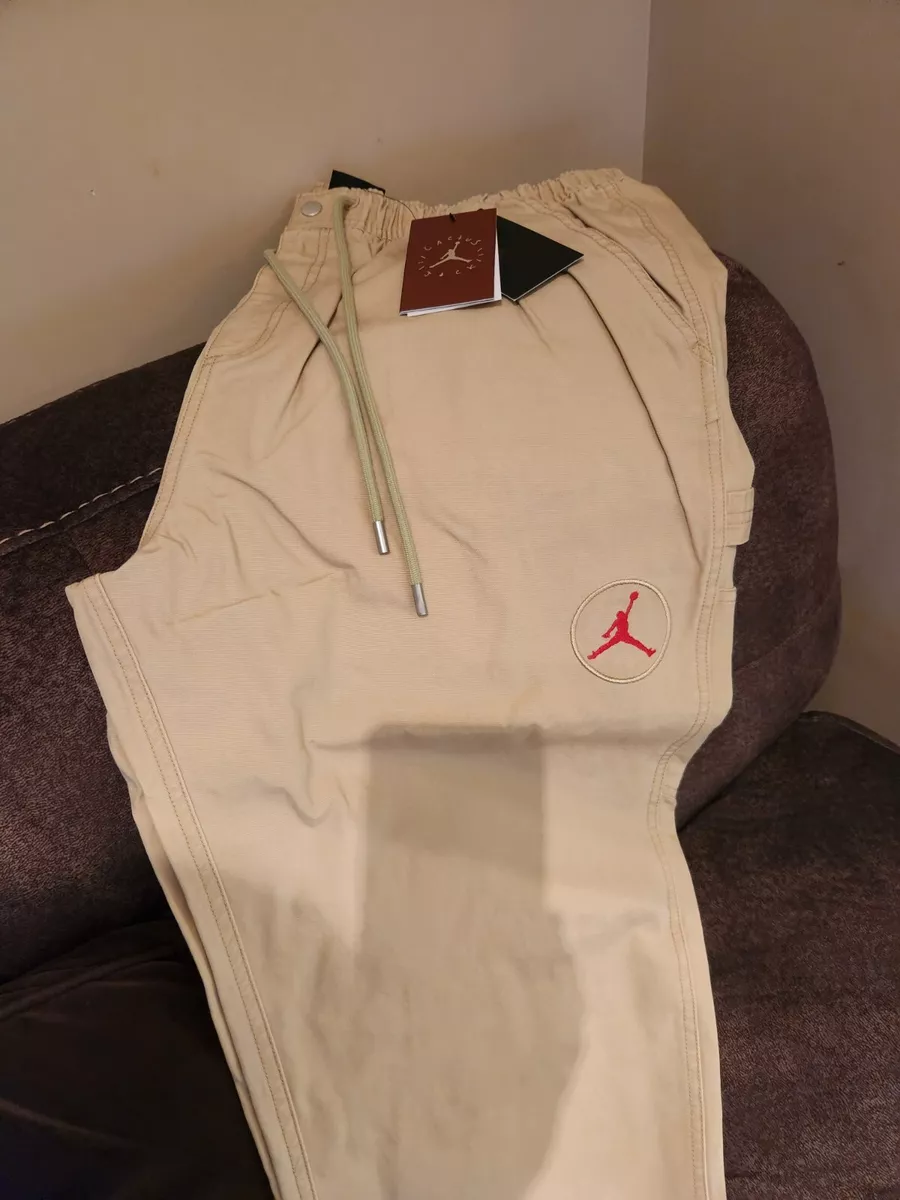 Travis Scott Cactus Jack x Air Jordan Canvas Pant British Khaki Size XL 2021 |