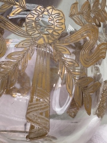 UOVA VETRO SOFFIATO VINTAGE CON DECORO INCISO ANNI 50 60 - DECORO ORO? MURANO ? - Foto 14 di 24