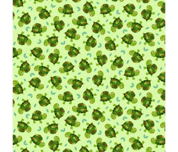 MICHAEL MILLER FABRICS Michael Miller - Wild Party - CX10834 Small Turtles Green - Fat Quarter