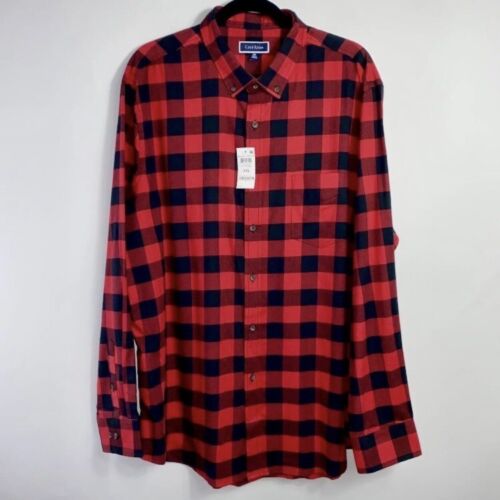 Club Room Men’s Buffalo Plaid Long Sleeve Brushed Cotton Shirt NWT Size XXL - Picture 1 of 8