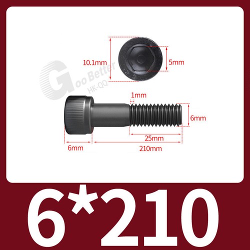 M2 M3 M4 - M12 High Tensile 12.9 Cap Head Allen Bolts Self Colour Socket Screws - Picture 116 of 232