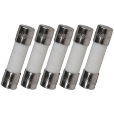 Pack of 5, Witonics, 6.3A 250V Quick Fast Blow Fast Acting Ceramic Fuse 5X20m