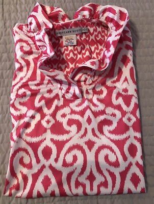 GRETCHEN SCOTT PINK ARABESQUE RUFFLENECK DRESS Womens SIZE (RETAIL  $179.00) | eBay